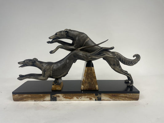 Silver and Silver Metal Racing Greyhounds, 1920s