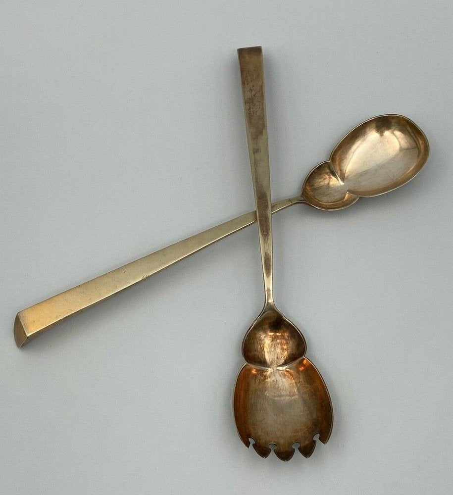 Silver and Vermeil Serving Utensils, 19th Century, Set of 2