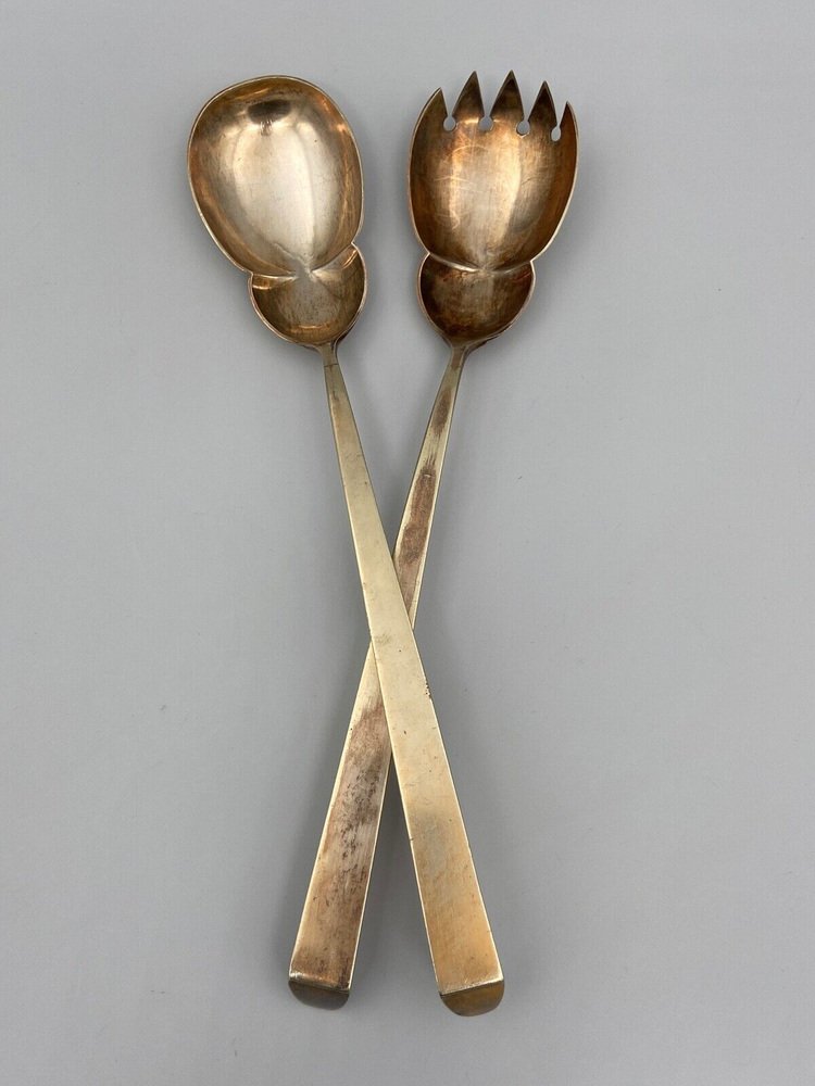 Silver and Vermeil Serving Utensils, 19th Century, Set of 2