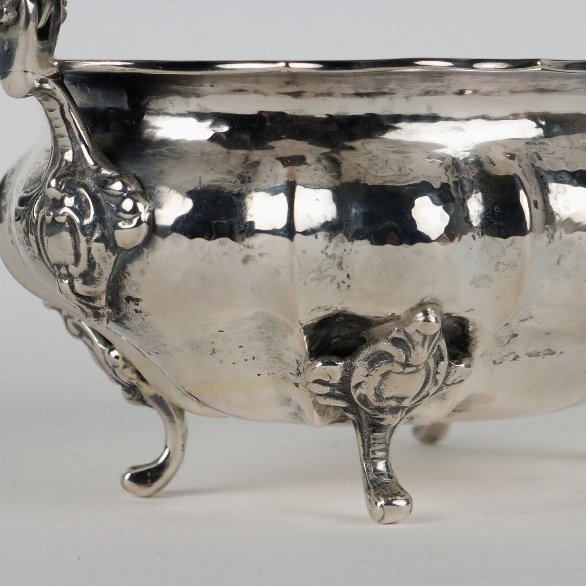 Silver Basket with Wooden Handle, Vicenza