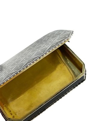 Silver Black Enameled Box by Leo Wagner, 1921-UCH-1224426