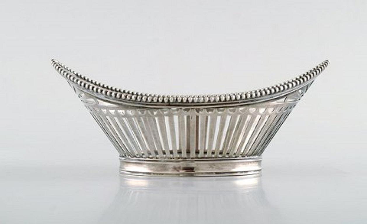 Silver Bowls with Reticulated Decoration, Set of 2