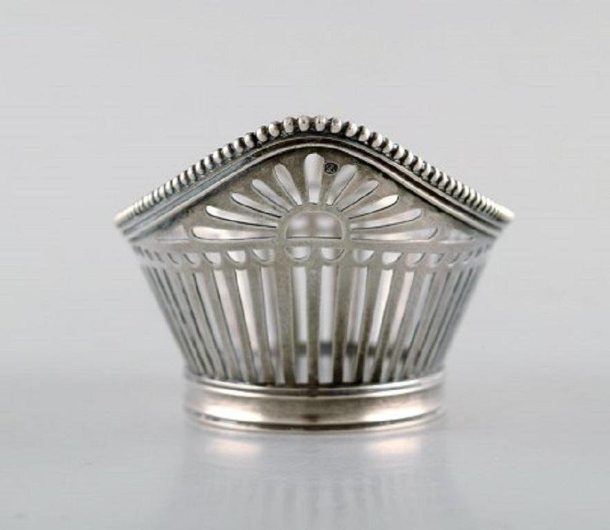 Silver Bowls with Reticulated Decoration, Set of 2