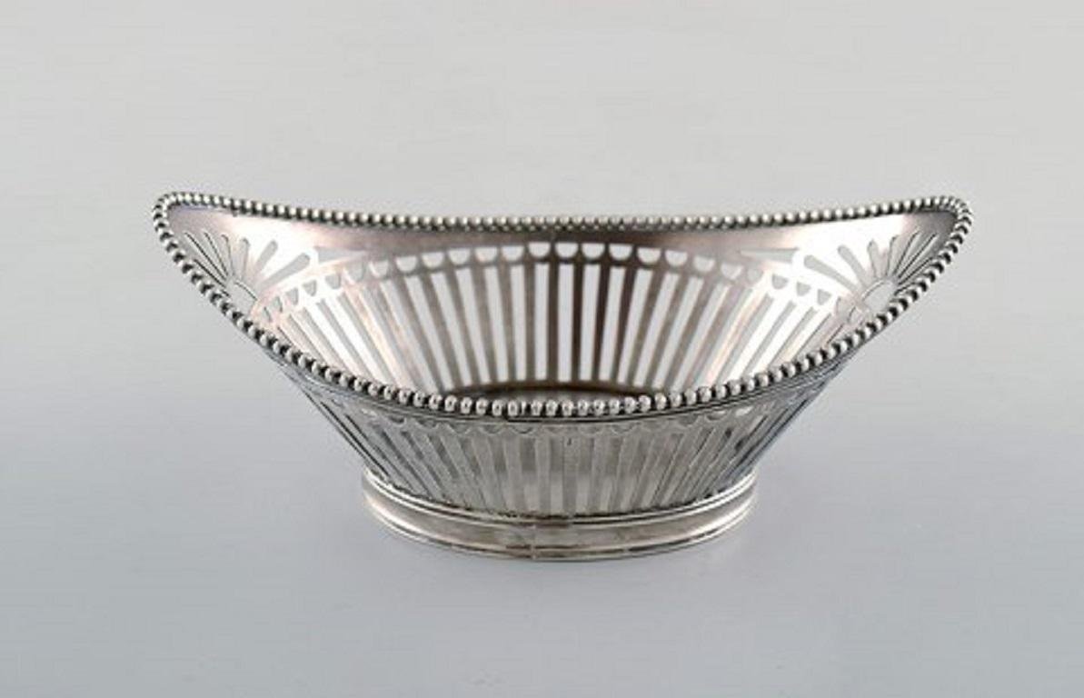 Silver Bowls with Reticulated Decoration, Set of 2