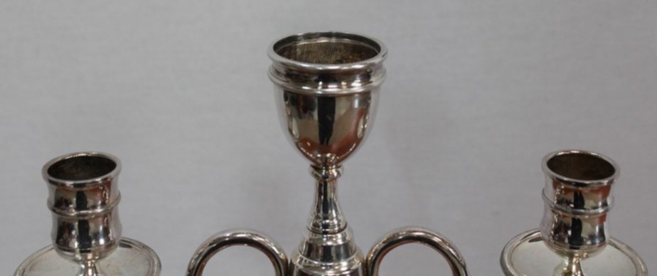 Silver Bronze Candelabra, 1960s, Set of 2-RVK-1003488