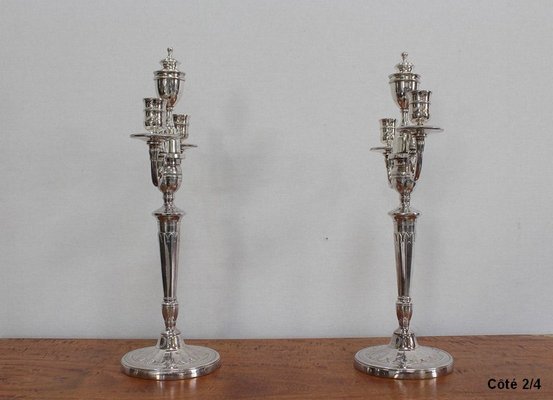 Silver Bronze Candelabra, 1960s, Set of 2-RVK-1003488