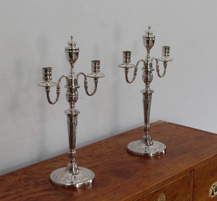 Silver Bronze Candelabra, 1960s, Set of 2-RVK-1003488