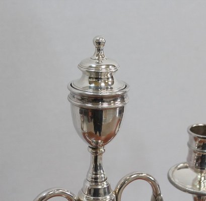 Silver Bronze Candelabra, 1960s, Set of 2-RVK-1003488