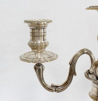 Silver Bronze Candelabra, Late 19th Century, Set of 2-RVK-995202