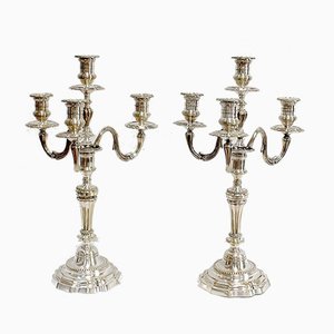 Silver Bronze Candelabra, Late 19th Century, Set of 2-RVK-995202