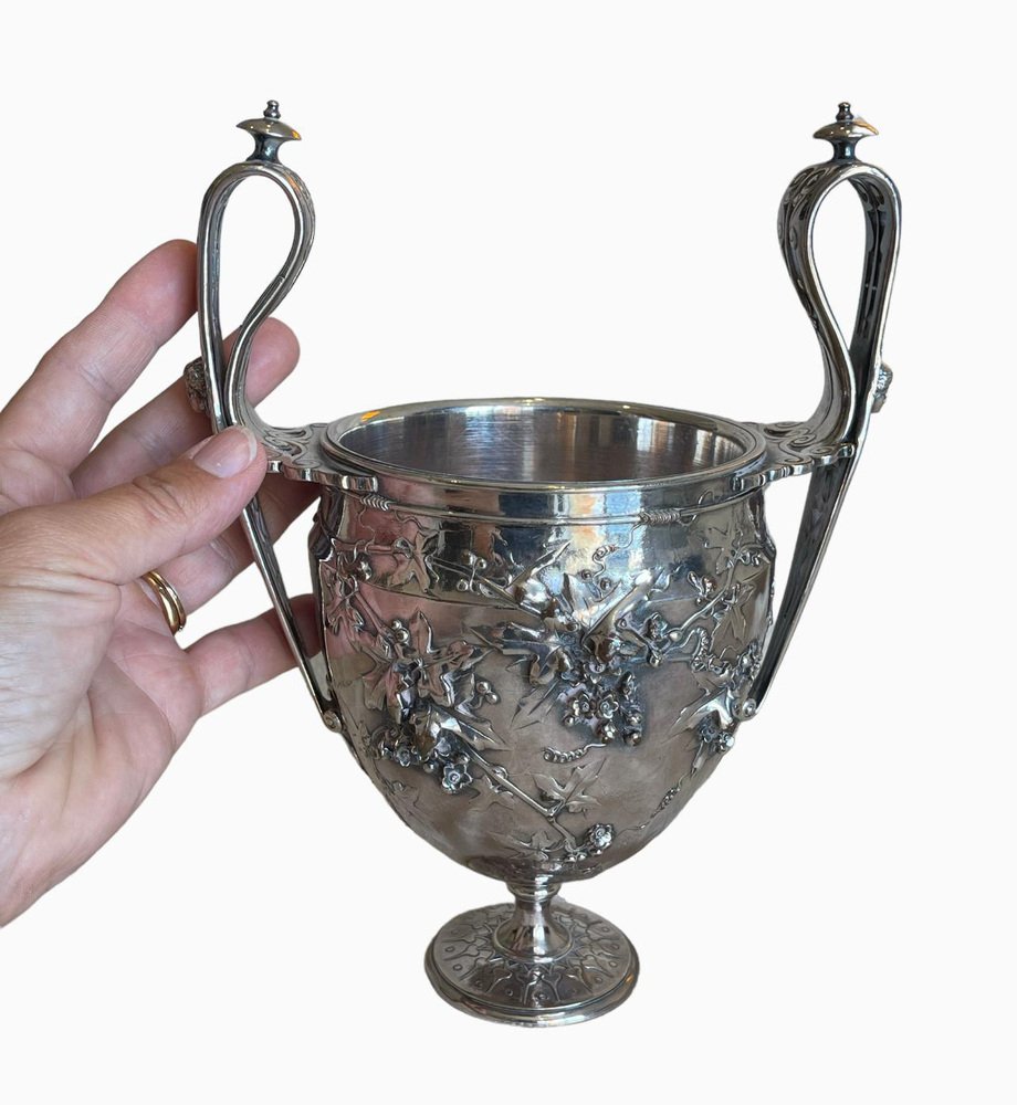 Silver Bronze Vase from Barbedienne & Sevin