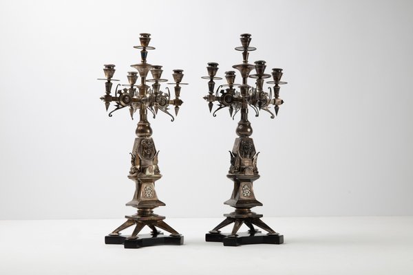 Silver Candelabras, 1920s, Set of 2-DZU-1991851