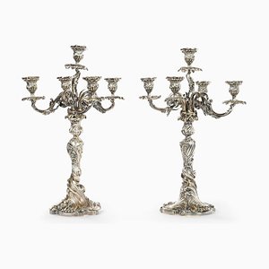 Silver Candleholders, 1870s, Set of 2-NQ-625175