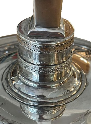 Silver Candleholders, France, 1870s, Set of 2