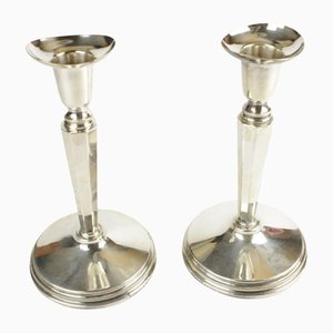 Silver Candleholders from Mema, Set of 2-HYQ-1226194