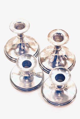 Silver Candleholders from TESI Sweden, Set of 4-HYQ-1226321