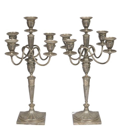 Silver Candlesticks, 1890s, Set of 2