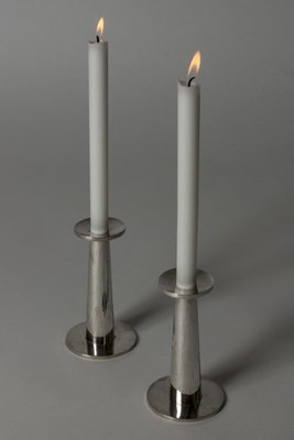 Silver Candlesticks by Jarl Ölveborn, Set of 2-NL-1223954