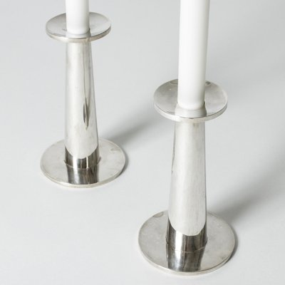 Silver Candlesticks by Jarl Ölveborn, Set of 2-NL-1223954