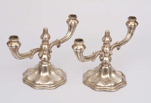 Silver Candlesticks, Set of 2