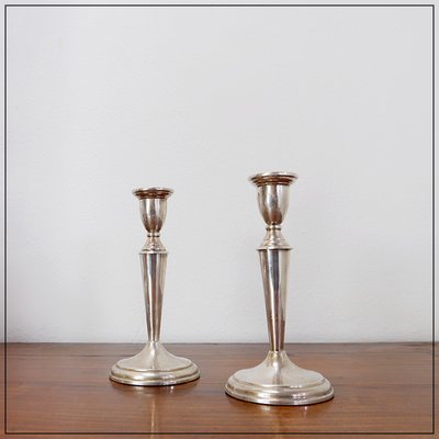 Silver Candlesticks, Set of 2-NYF-2018817