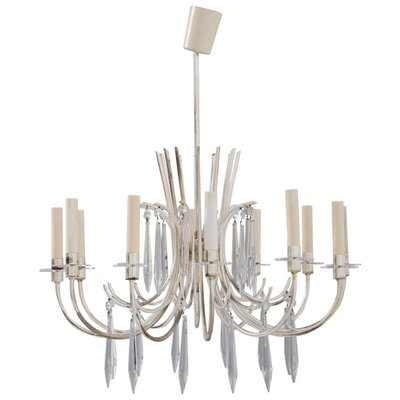 Silver Chandelier from Sciolari, 1960s-KL-620278