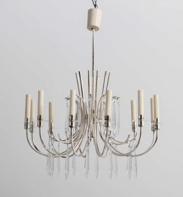 Silver Chandelier from Sciolari, 1960s-KL-620278