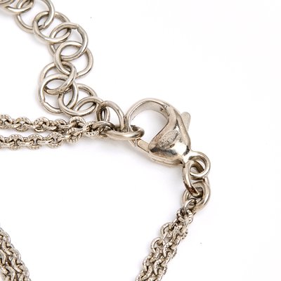 Silver Coins CC String Necklace from Chanel-NPN-2019726