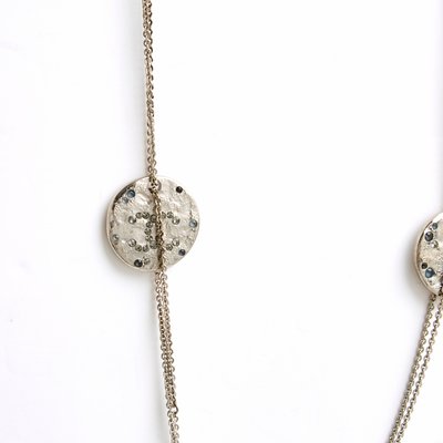 Silver Coins CC String Necklace from Chanel-NPN-2019726