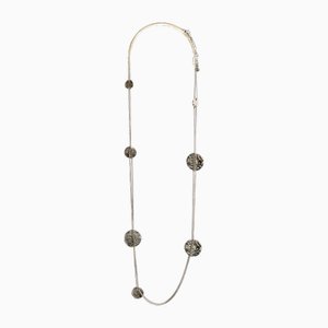 Silver Coins CC String Necklace from Chanel-NPN-2019726