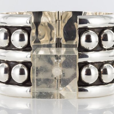 Silver Cuff Bracelet-OLU-896427