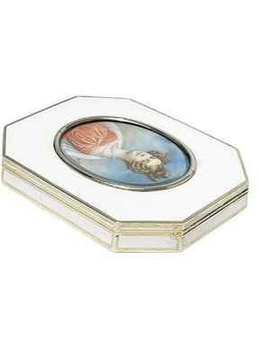 Silver Enameled Box with Miniature Painting by Rudolf Steiner, 1899-UCH-1224398