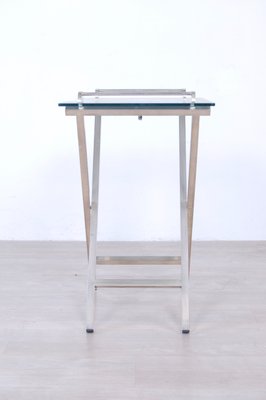 Silver & Glass Serving Table, 1960s-XSG-1076042