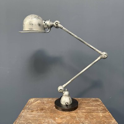 Silver-Gray Two-Arm Jielde Table Lamp, 1950s-NPL-2022256