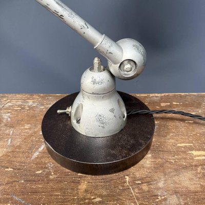 Silver-Gray Two-Arm Jielde Table Lamp, 1950s-NPL-2022256