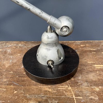 Silver-Gray Two-Arm Jielde Table Lamp, 1950s-NPL-2022256