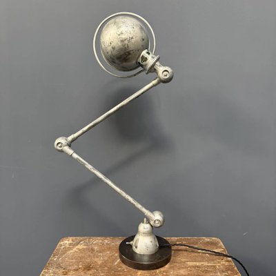 Silver-Gray Two-Arm Jielde Table Lamp, 1950s-NPL-2022256