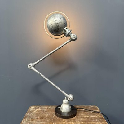 Silver-Gray Two-Arm Jielde Table Lamp, 1950s-NPL-2022256