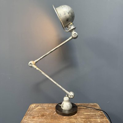 Silver-Gray Two-Arm Jielde Table Lamp, 1950s-NPL-2022256