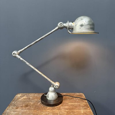 Silver-Gray Two-Arm Jielde Table Lamp, 1950s-NPL-2022256