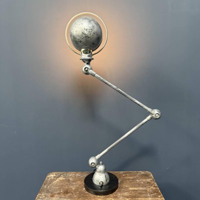 Silver-Gray Two-Arm Jielde Table Lamp, 1950s-NPL-2022256