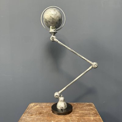 Silver-Gray Two-Arm Jielde Table Lamp, 1950s-NPL-2022256