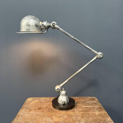 Silver-Gray Two-Arm Jielde Table Lamp, 1950s-NPL-2022256