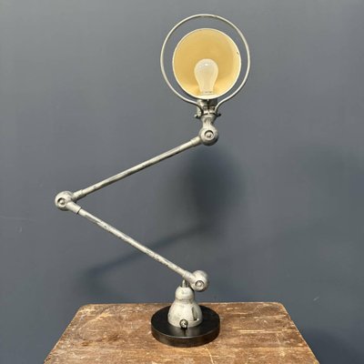 Silver-Gray Two-Arm Jielde Table Lamp, 1950s-NPL-2022256