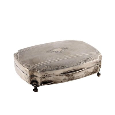 Silver Jewelry Box with Purple Velvet-VMM-2034135