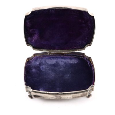 Silver Jewelry Box with Purple Velvet-VMM-2034135