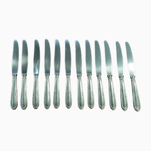 Silver Metal and Stainless Steel Knives from Paris Ravinet, Set of 12-QYF-1725333