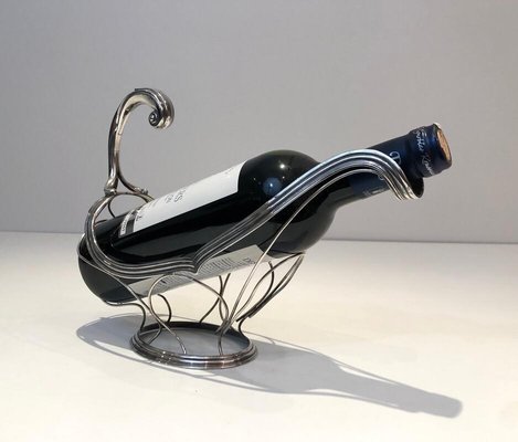 Silver Metal Bottleholder, France, 1930s-BA-803708