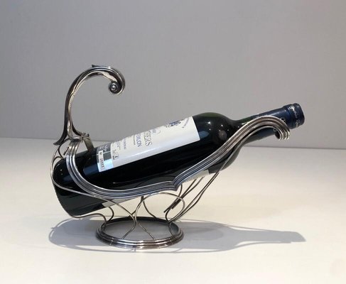 Silver Metal Bottleholder, France, 1930s-BA-803708