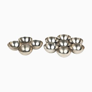 Silver Metal Bowls by Lino Sabattini, Italy, 1970s, Set of 2-LYQ-1188672